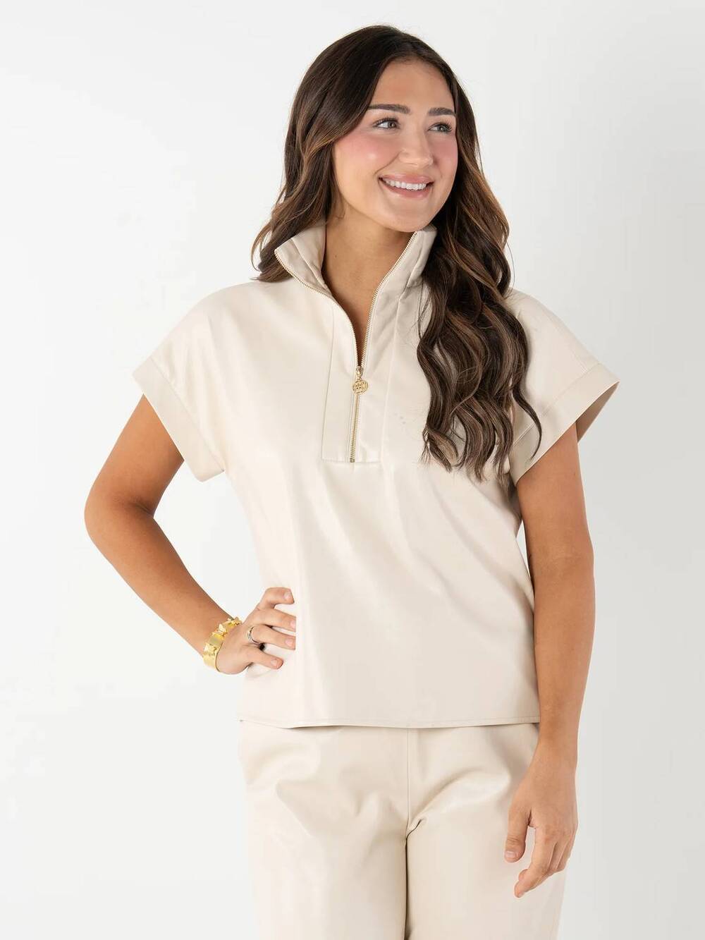 NEW EMILY MCCARTHY women's poppy pullover in sandshell